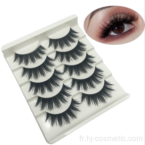 Faux Cils Naturels Faux Cils Volume Cils Cils Artificiels Extensions Faux Cils Maquillage Cils 5 Paires